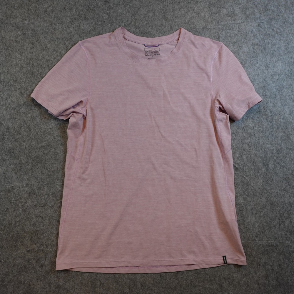 Patagonia Top Women Small Pink Capilene Cool Endure Short Sleeve Crew Neck SP26